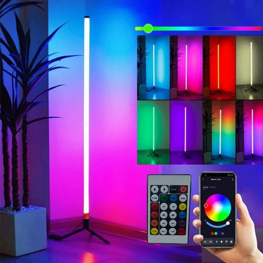 GlowBeam™ RGB Corner Lamp – LED Color‑Changing Floor Light for Aesthetic Room & TikTok Setup